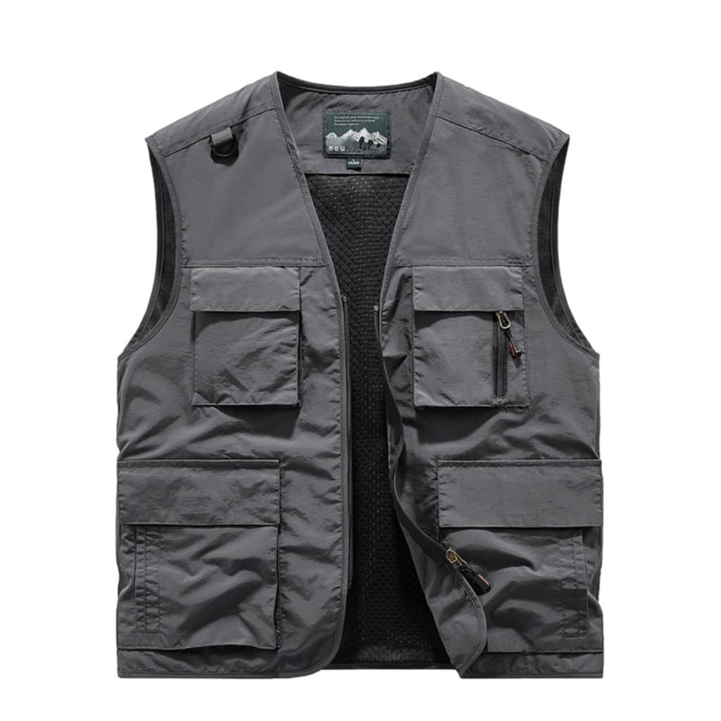 Colete masculino primavera outono fino Casual respirável colete jaqueta masculina jovem de meia-idade idosos de secagem