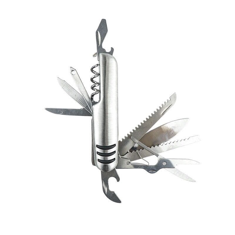 Canivete Multifuncional Tático 11 Funções Bolso Inox Para Camping Pesca Tipo Suíço Com Bolsa De Nylon