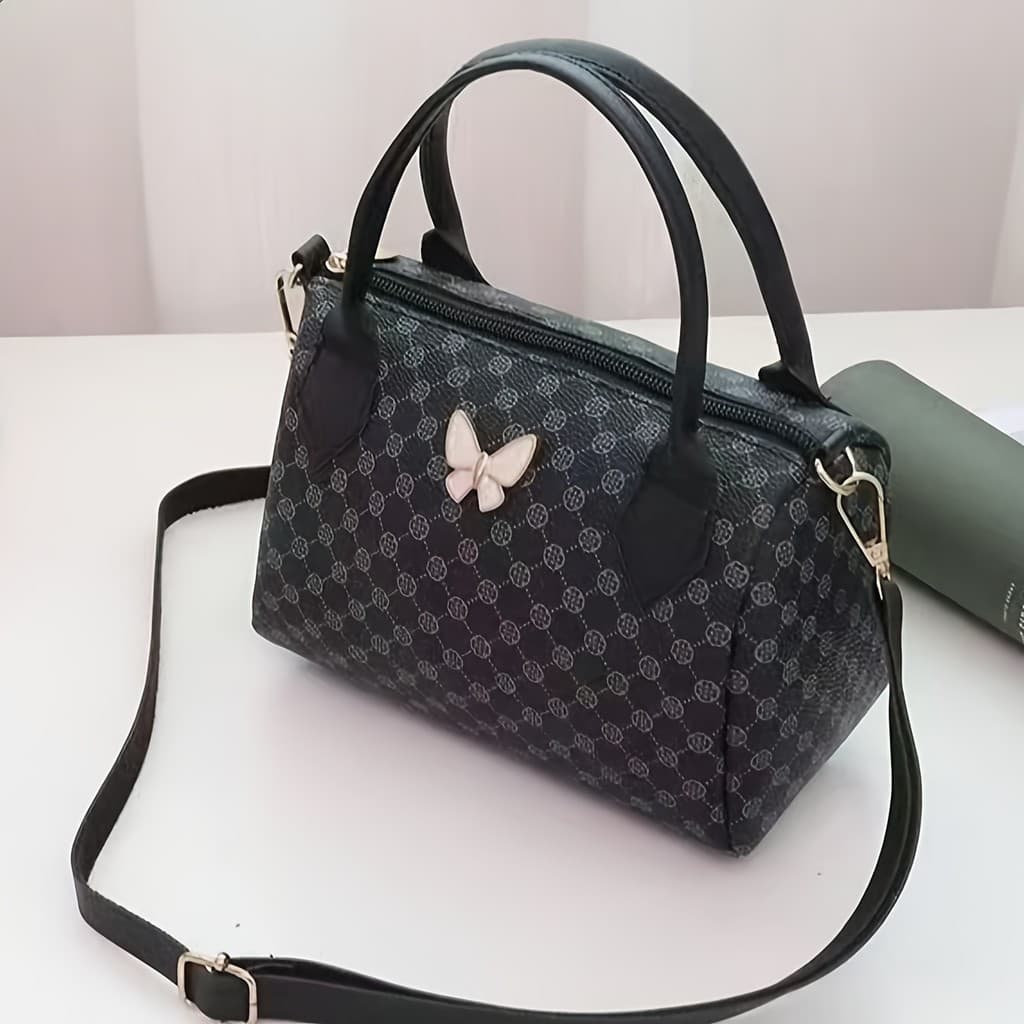 Moda Retro impresso saco de armazenamento de maquiagem novo estilo doce borboleta portátil saco do mensageiro senhoras b