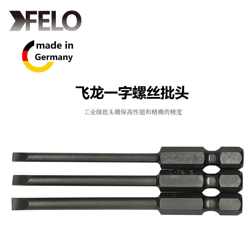 Alemão FELO FELO Mão Elétrica 6.3 Chave de Fenda Plana de Cabeça Plana 73mm 3.0 3.5 4