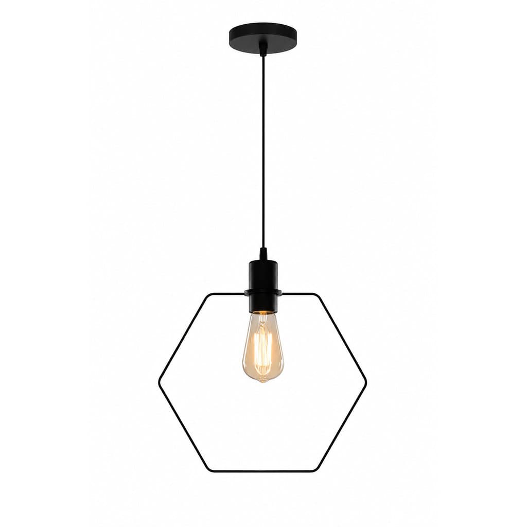 PENDENTE ARAMADO LIRA PRETO