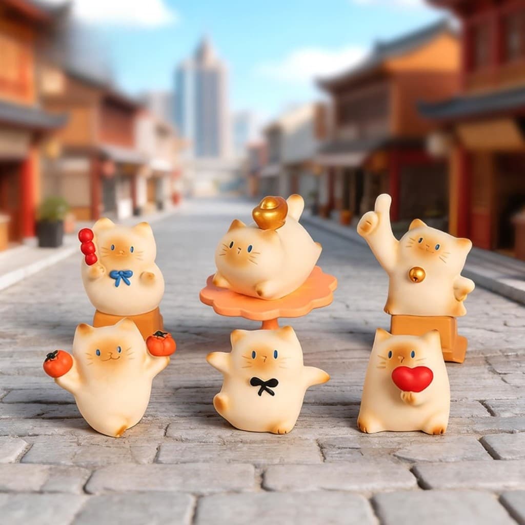 Gato PAI Zhuanzhuan Lego High-End Sentimento Presente de Feriado Artesanato Decoração Enfeites de Resina