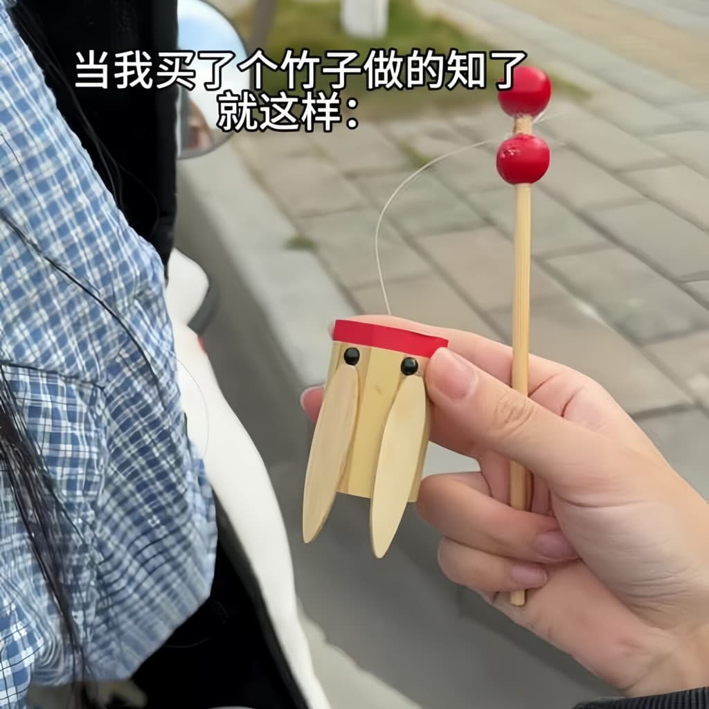 Conhecimento de bambu nostálgico som de bambu brinquedo tradicional 80 após educacional rotativo bambu cigarra conhecime