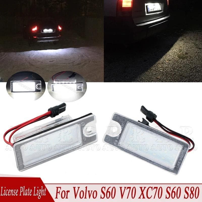 R-Auto 2 Pçs LED Luz Da Placa De Licença Lâmpada Super Brilhante Branco Estilo Do Carro Para Volvo S60 V70 XC70 S60 S80
