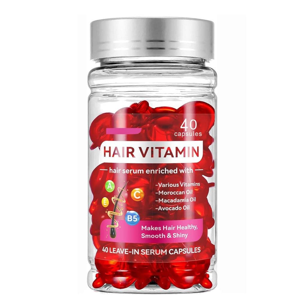 Sérum para Tratamento Capilar, 40 Cápsulas |   Vitaminas A, C, E, Pro B5, Essência Sem Enxágue para Cabelos Secos, Danif