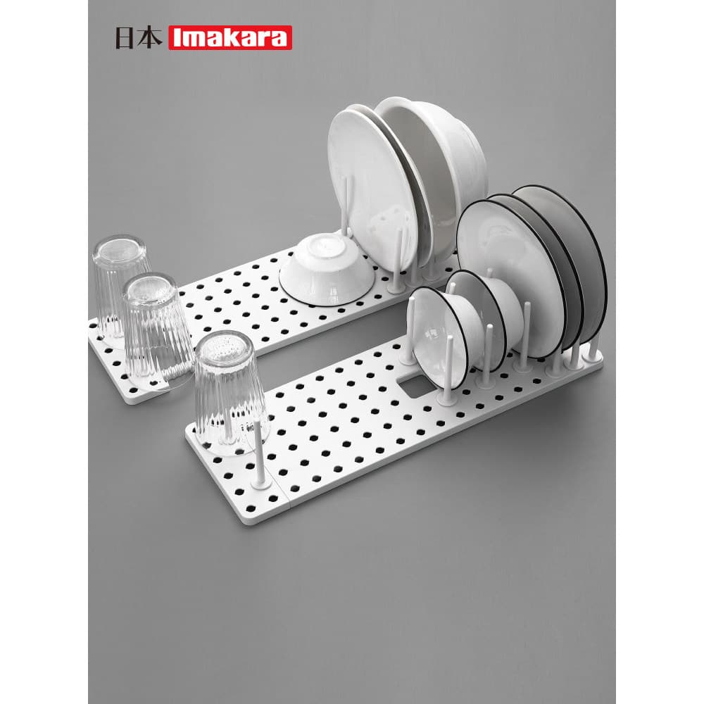 Compartimento de cozinha japonês rack de drenagem prato rack de armazenamento rack de armazenamento rack de copo gaveta