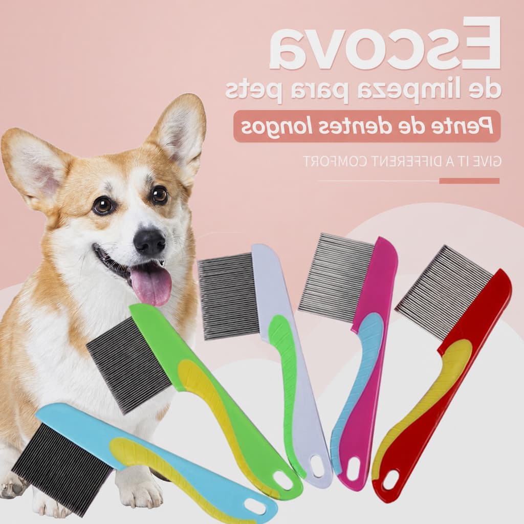 Pente Antipulgas para Cães e Gatos com Cabo Longo e Dentes Finos para Higiene · Seleção Urbana