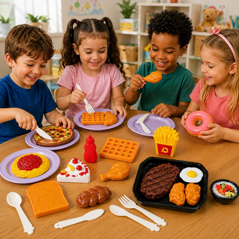Kit Comidinhas Infantil De Brinquedo Com Pratos