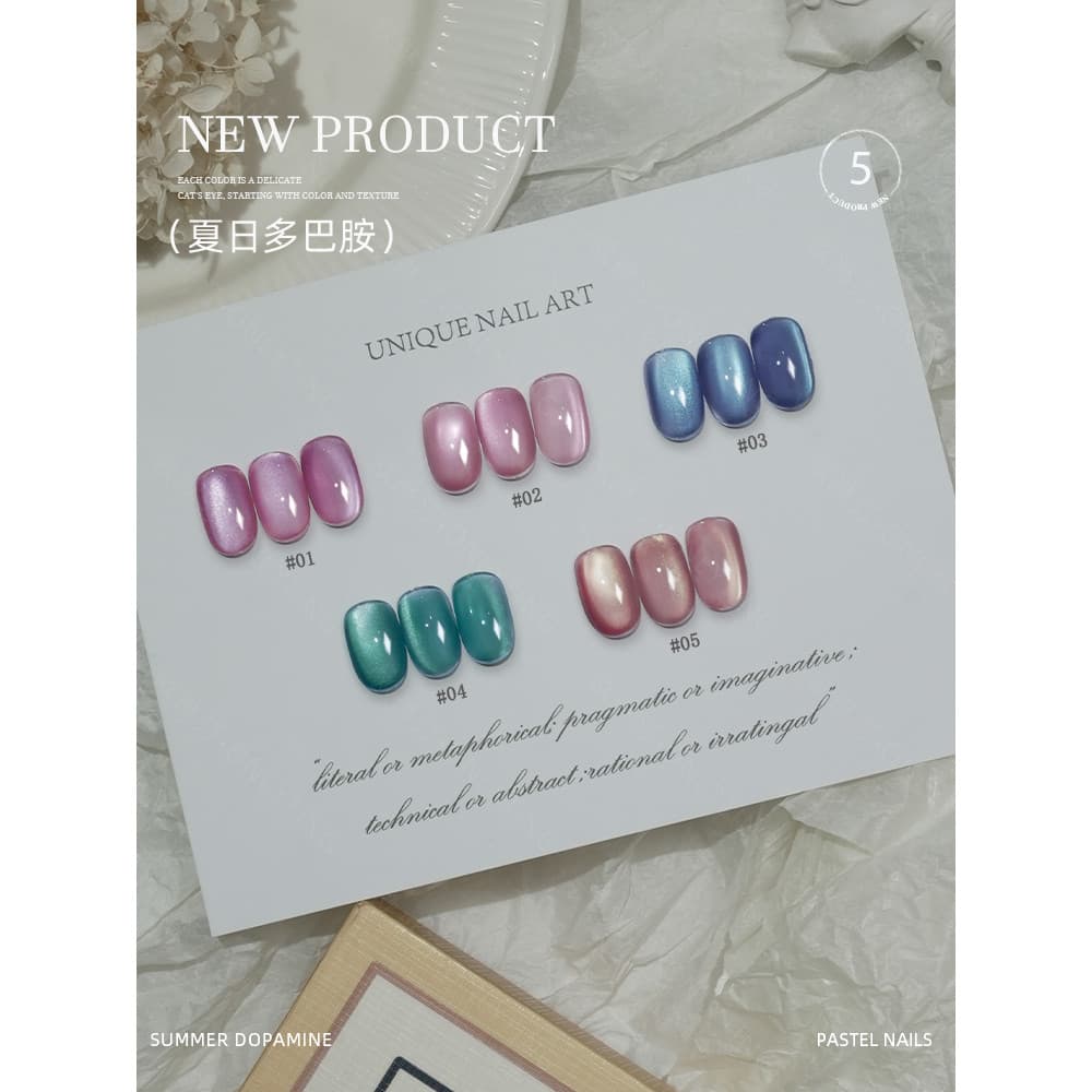 Olinting Manicure verão dopamina olho de gato unha polonês cola influenciador mesmo estilo Super piscando clareamento Po