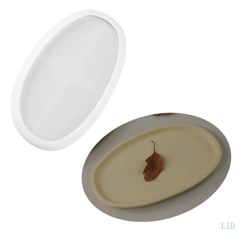 LIDU1 Bandejas Ovais Moldes Silicone Prato Armazenamento Resina Aniversário