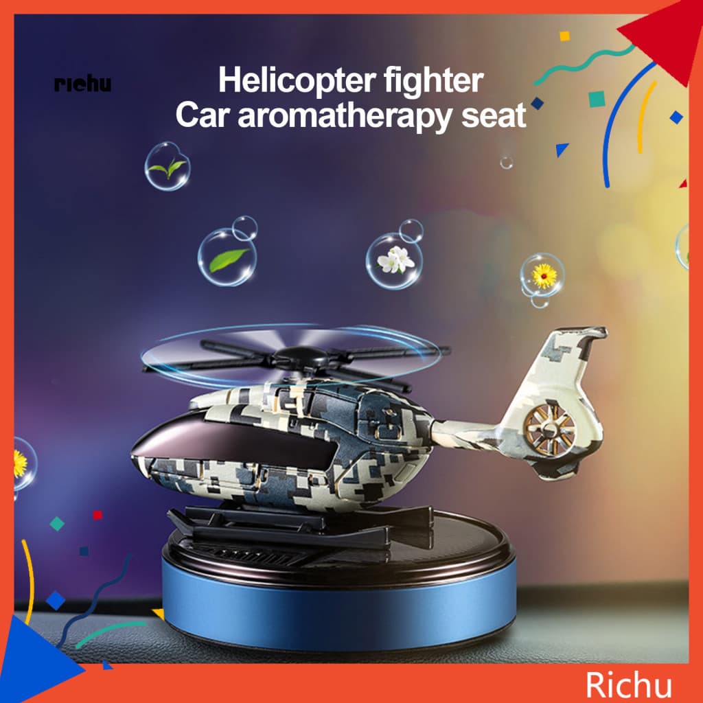 Richu * 1 Conjunto De Ambientador Para Carro , Rotativo Solar , Aromaterapia Sólida , Formato De Helicóptero , Difusor D