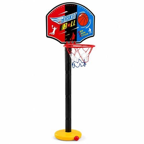 Kit Basquete Infantil Bola Cesta De Basquete Ajustavel Crianças
