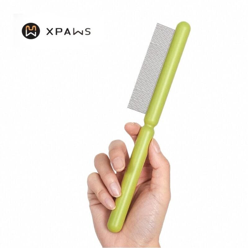 XPAWS pente para animais de estimação, pente para linha de gato, cuidados com cães, aço inoxidável, dentes finos, Muppet