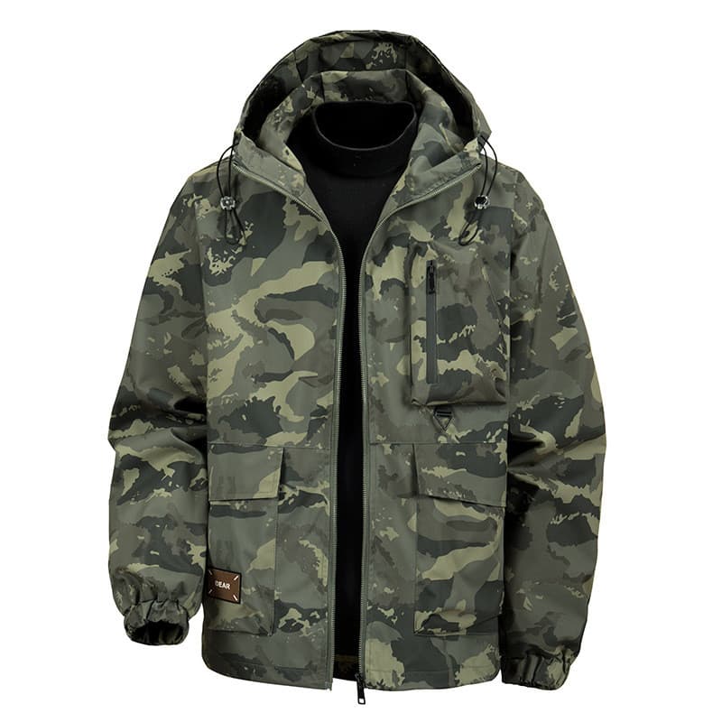2026 exportação de comércio exterior transfronteiriço outono inverno jaqueta camuflada com capuz masculina moda repelent