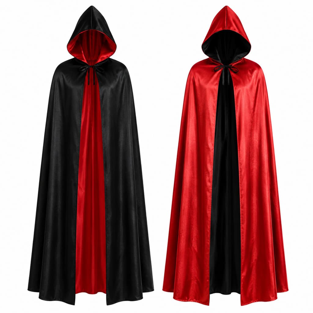 Fantasia Halloween Bruxa  Vampiro Capa Com Capuz  Adulto