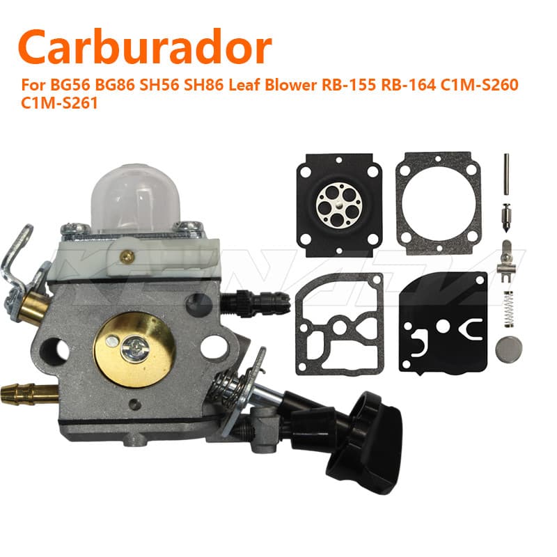 Kit Reparo Carburador Soprador BG56 BG86 SH56 SH86 RB-155 RB-164 C1M-S260 C1M-S261