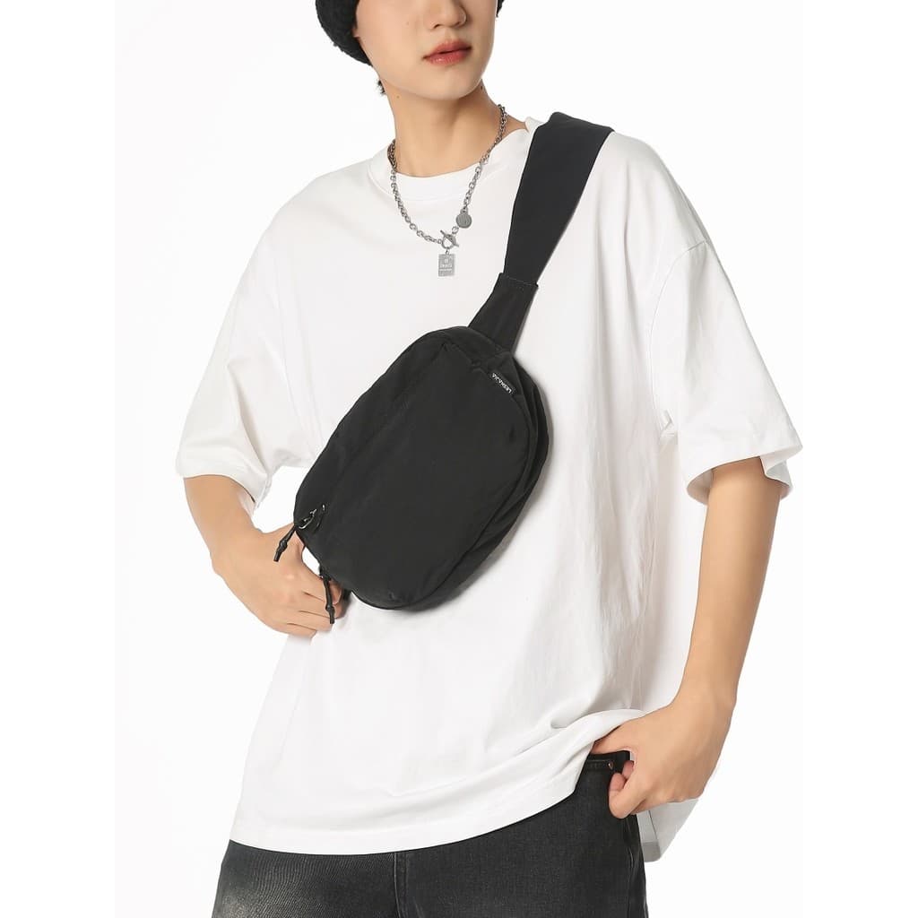 Simples cor sólida saco de peito das mulheres dos homens viagem diária na moda armazenamento pequena bolsa ombro leve co