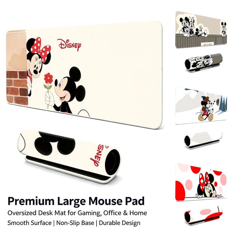 Almofada De Mesa Grande Wink Mickey Minnie Cartoon , Tapete De Mouse Para Jogos De Laptop De Escritório Antiderrapante D