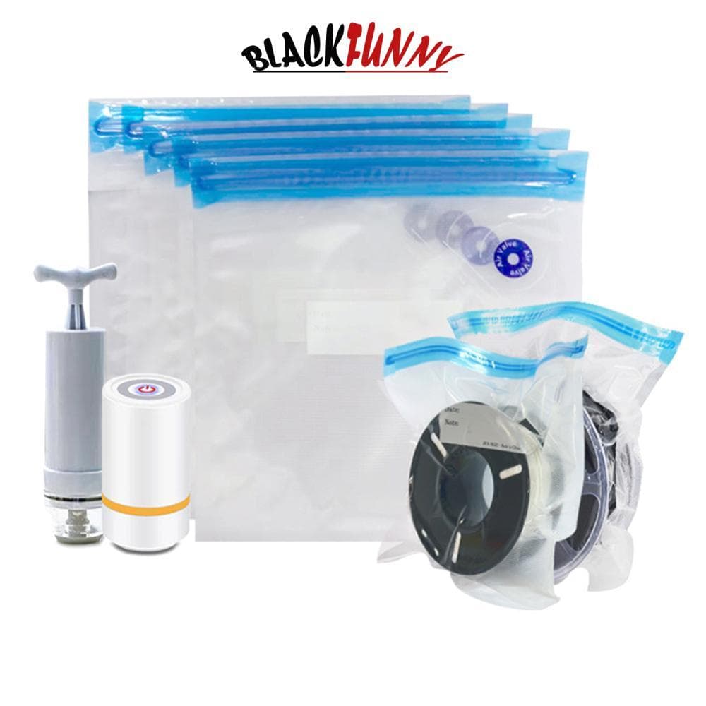 BLACKFUNNY PLA ABS TPU PETG Filamento Saco De Vácuo Com Alça Bomba De Ar Impressora 3D Filamentos Armazenamento Secador