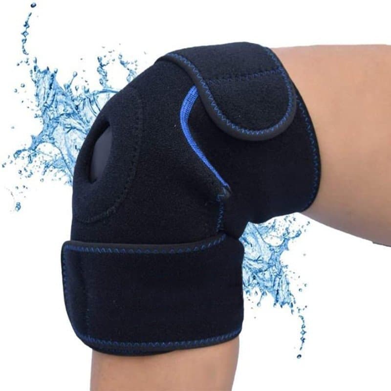 Fabricante de joelheiras esportivas, joelheira ajustável para calor e frio, protetor de joelho em gel, suporte para ento