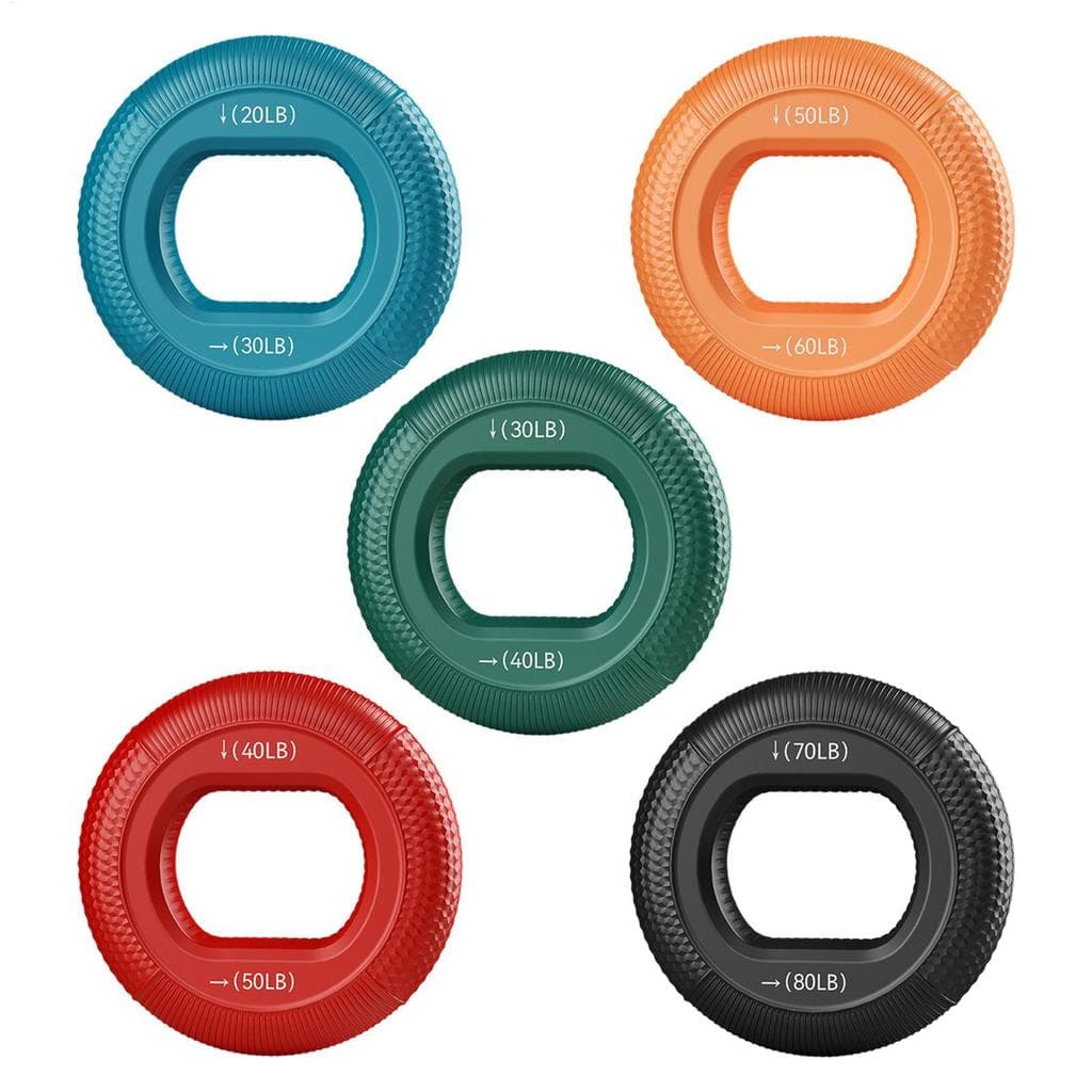 Anel De Pinça De Dedo Para Treinamento De Aperto De Mão Ajustável De Silicone Com Força Muscular mubow2br