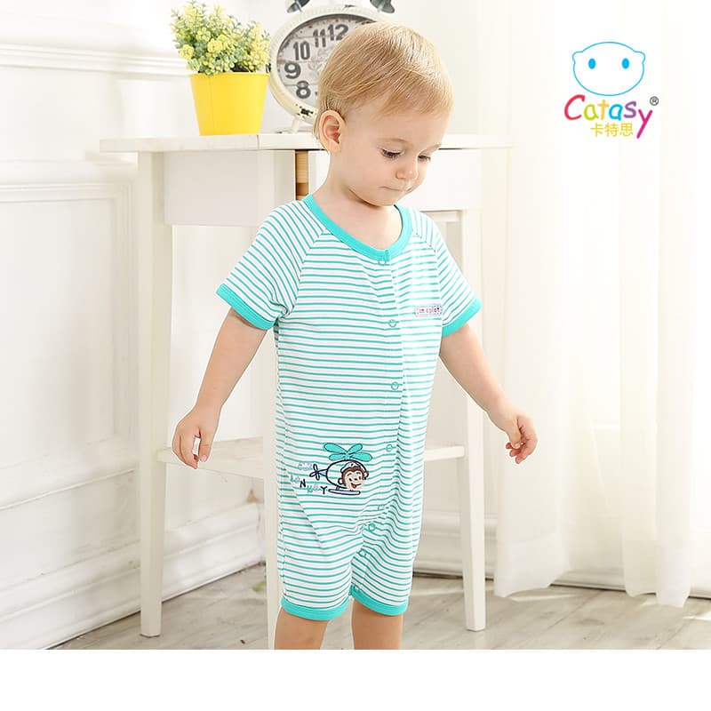 Carters bebê macacão Boxer de manga curta verão bebê menino meia manga macacão infantil macacão de bebê