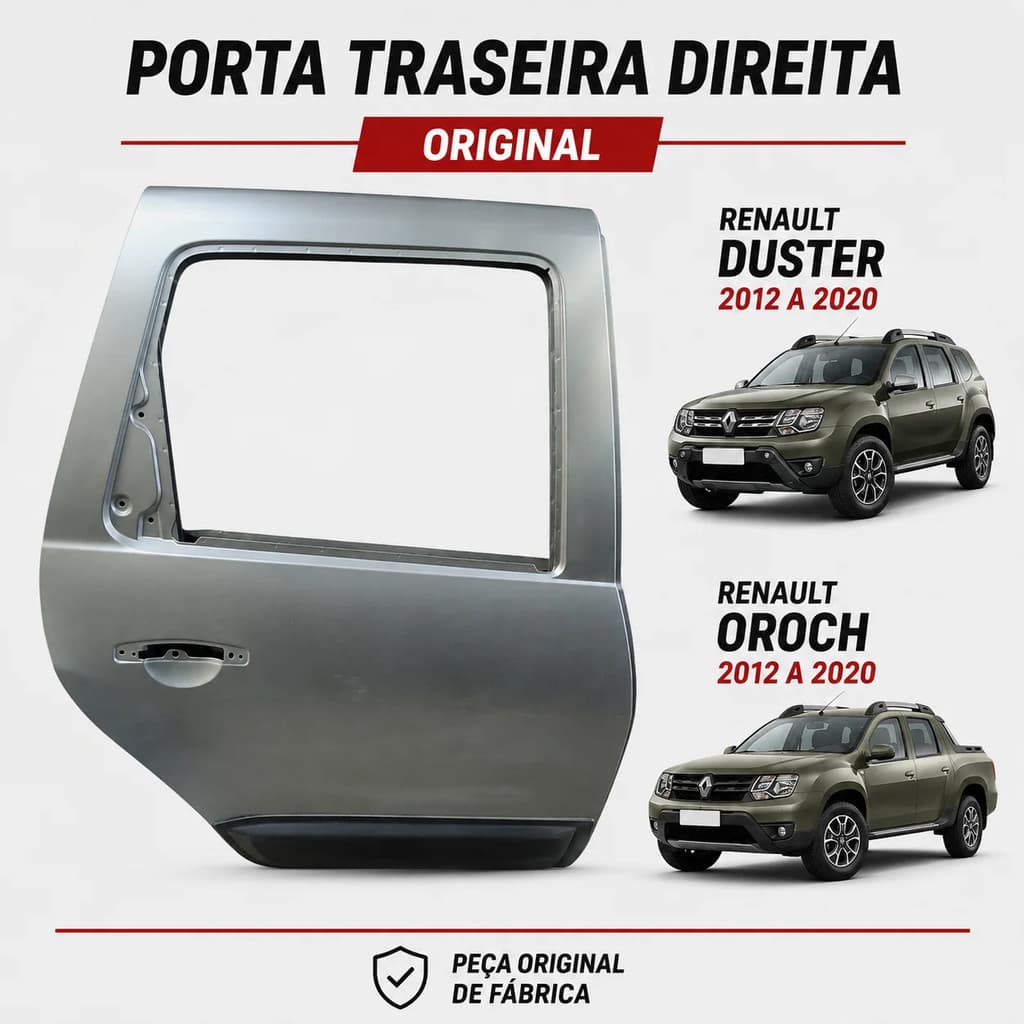 Porta Traseira Direita Renault Duster Oroch 2012 2020 Origin