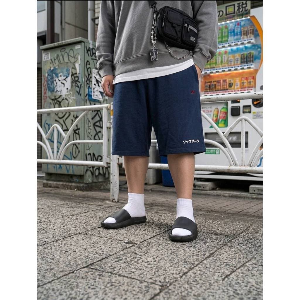Kit Chinelo Slide Conforto Nuvem + 2 Pares Meia Cano Médio Esportiva Casual Streetwear Algodão