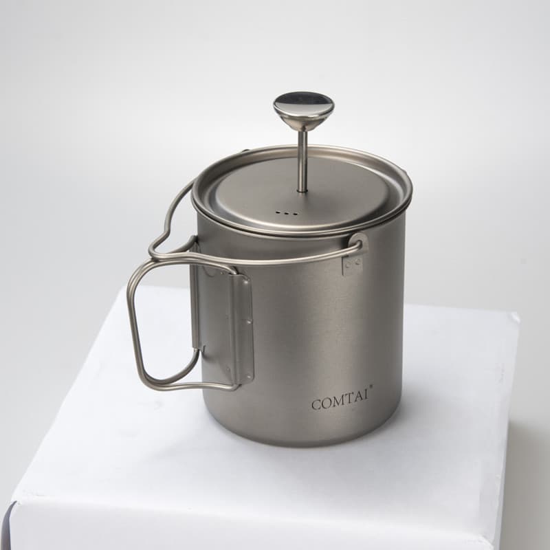 Kangti puro titânio imprensa francesa bule de café feito à mão copo de filtro de café feito à mão pote de imprensa franc