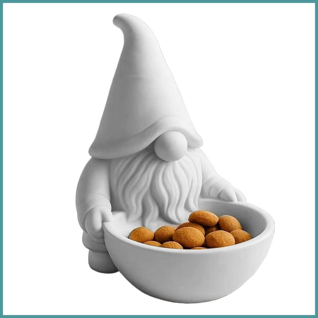 Gnome Jóias Prato 3D Impresso Chave De Natal Organizador Mesa Decoração Sem Rosto Anão Catchall Tigela Para Mulheres Hom
