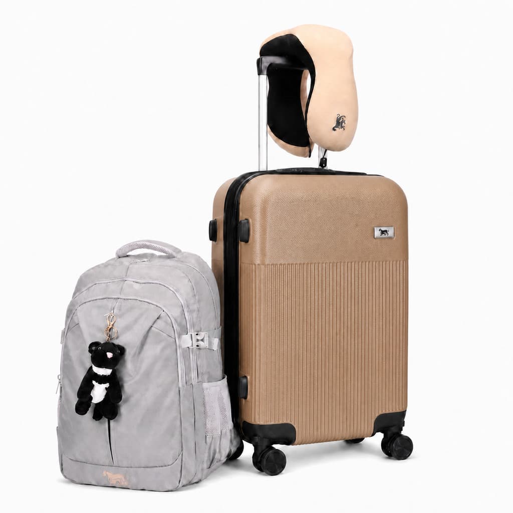 Mala De Viagem 20 Polegadas 10kg + Mochila Grande ABS M1-M6