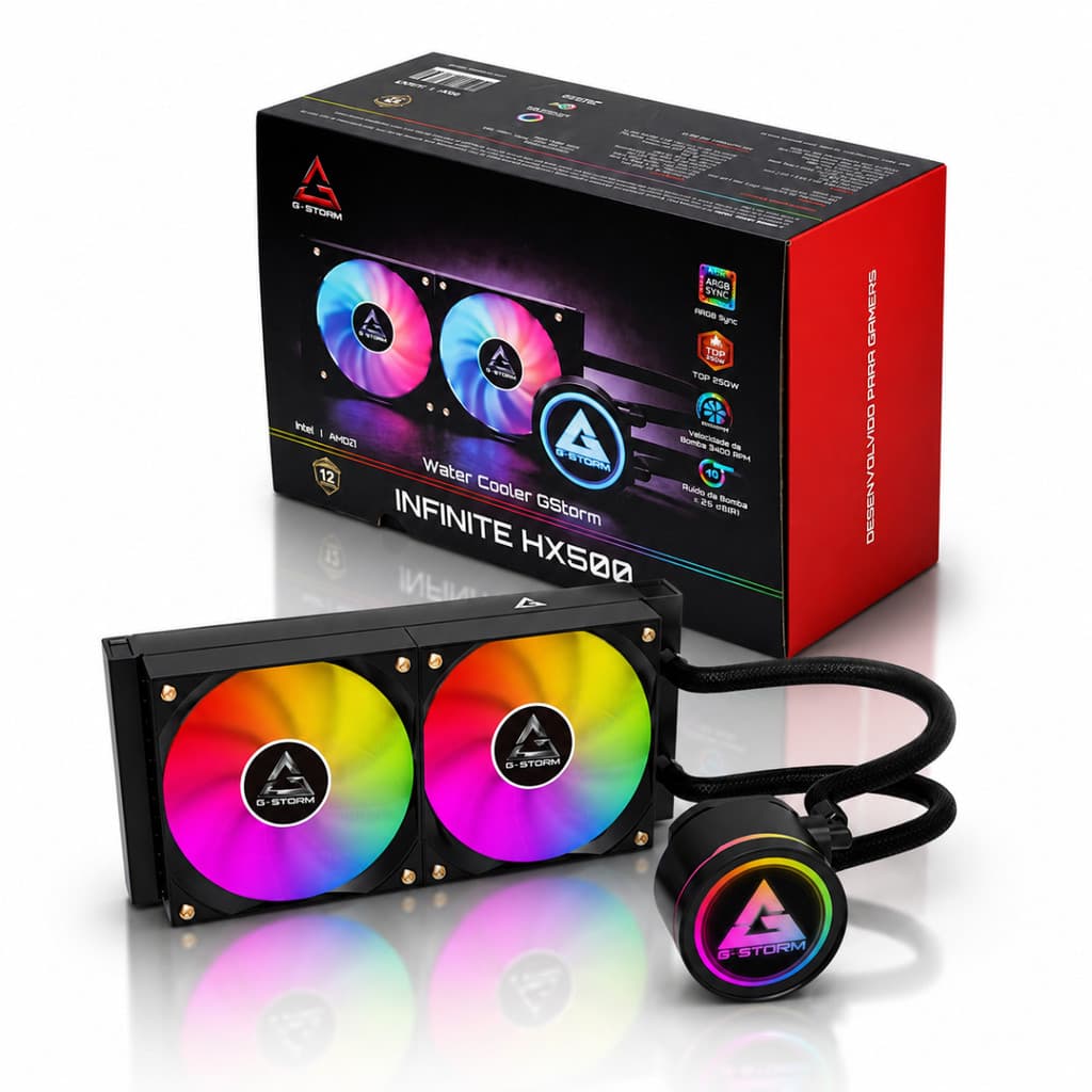 Water Cooler GStorm HX500 ARGB 240mm 290W Intel AMD