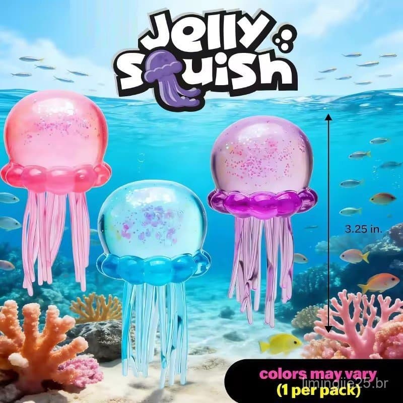 Needoh Medusa Squishy Praia Água Jogar Polvo Squeeze Toy Stress Relief Balls Fidget Fãs Presente