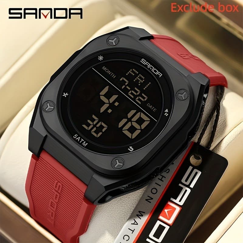 Relógio masculino SANDA, Display duplo, simples, minimalista, à prova d'água, esportivo, moderno, Casual, retrô, masculi