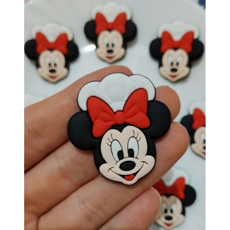 Aplique Emborrachado Minnie Confeiteira 10 unidades