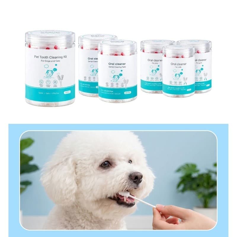 YU Escova De Dentes Para Animais De Estimação De Gaze Macia Gatinhos E Filhotes Design De Ação De Mastigação Limpeza Par