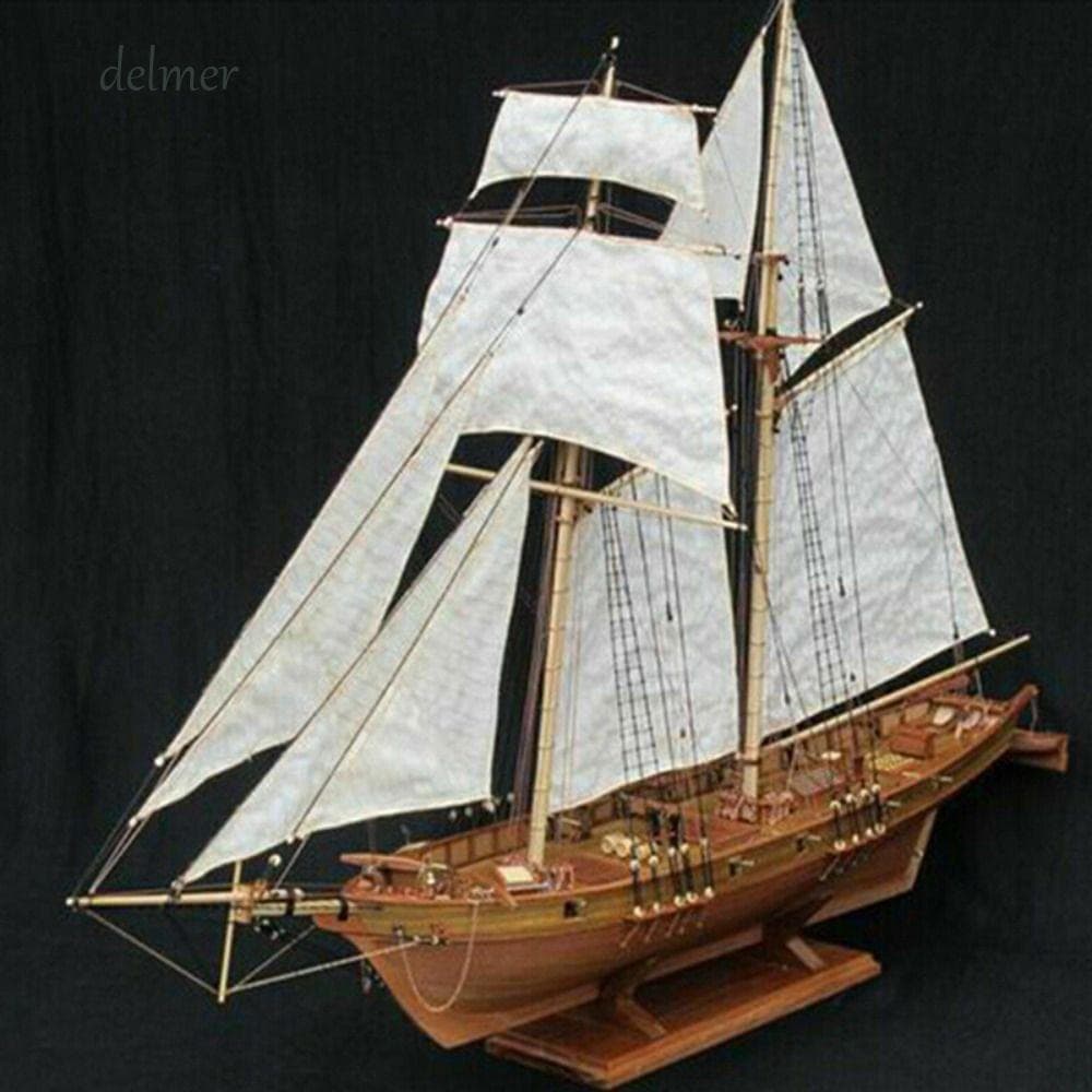Modelo De Navios DELMER , Brinquedo De Montagem De Barco À Vela Antigo Para Decoração De Casa , Escala 1 : 100