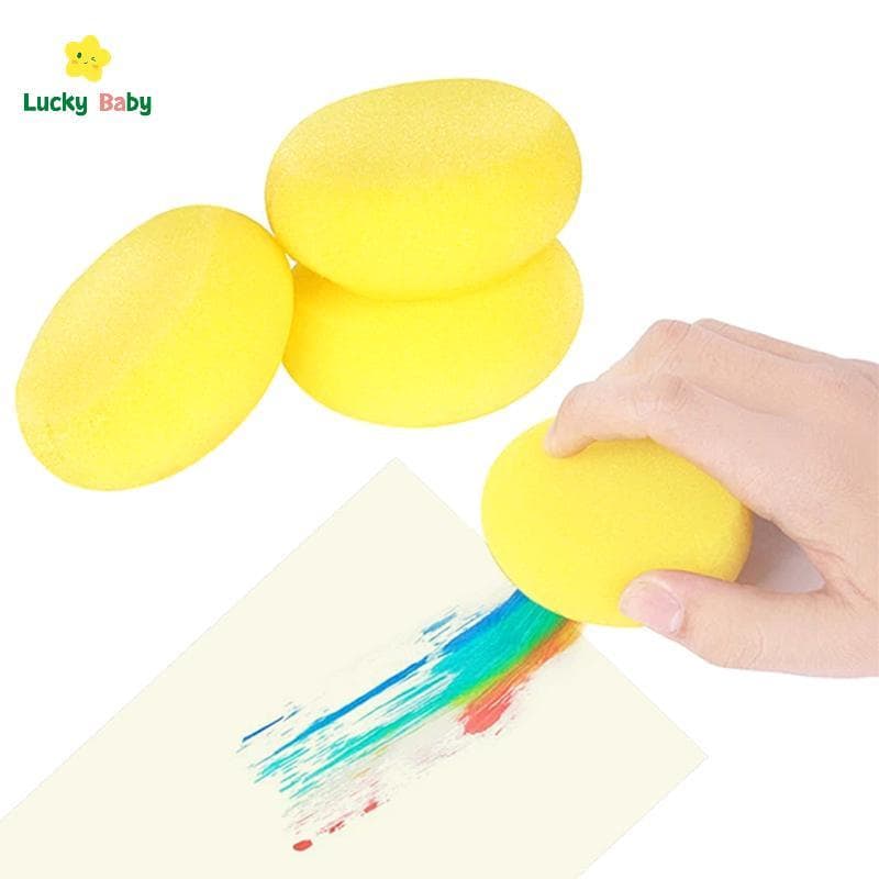 [Luckybaby-t] 10/20 Unidades De Esponja De Cerâmica De Formato Redondo Jogando Espuma Absorvente De Água Escultura Argil