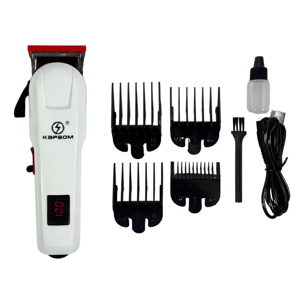 Máquina Cortadora de Cabelo Profissional Recarregável AL-2335 | Barba e Acabamento