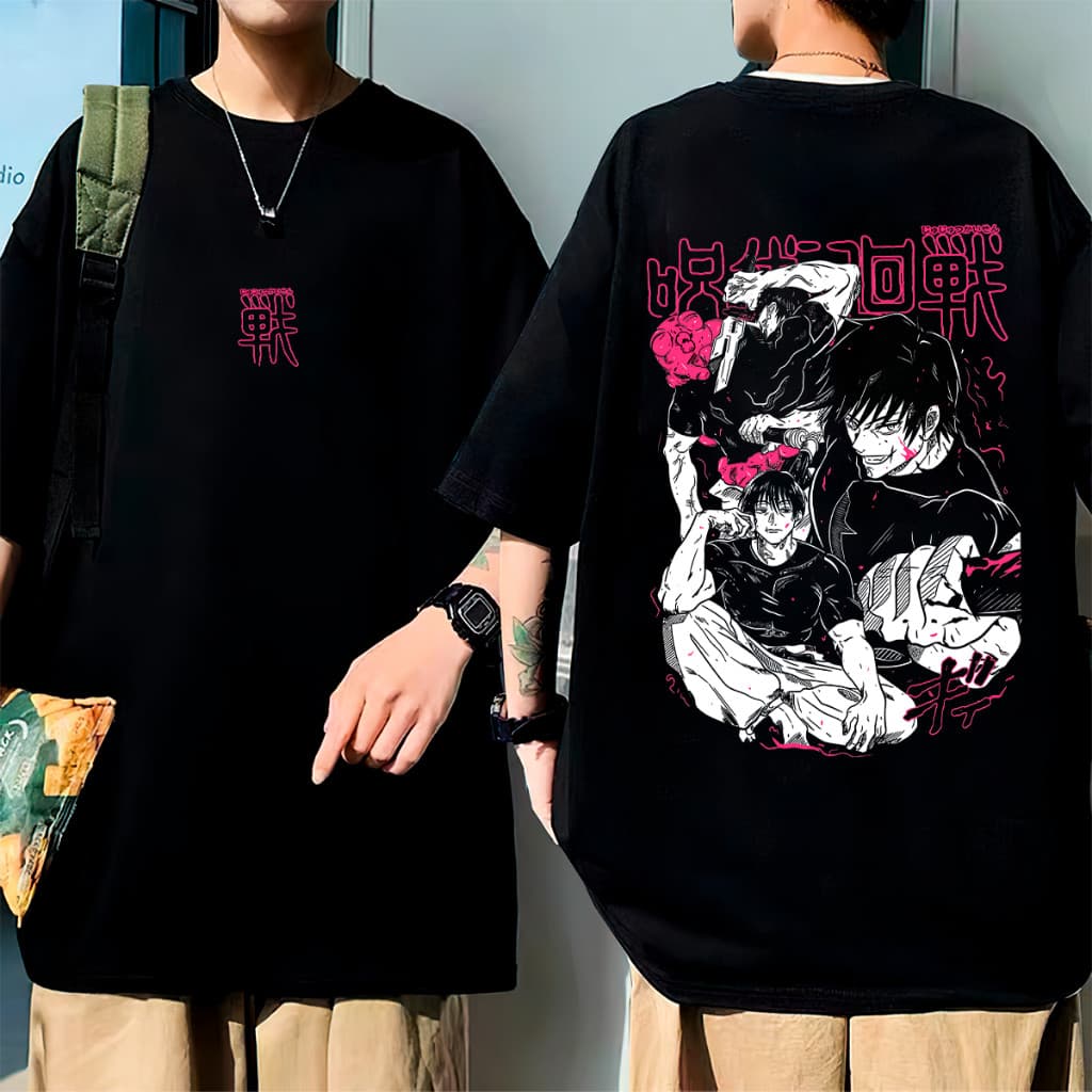 Camisa Oversized Anime Camiseta Toji Jujutsu Kaisen Unissex Feminino Masculino PARA TREINO