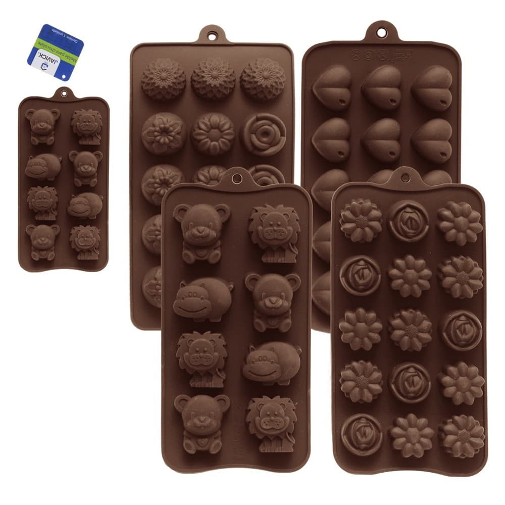 Forma De Silicone Retangular Para Chocolate Com 8/15 Cavidades