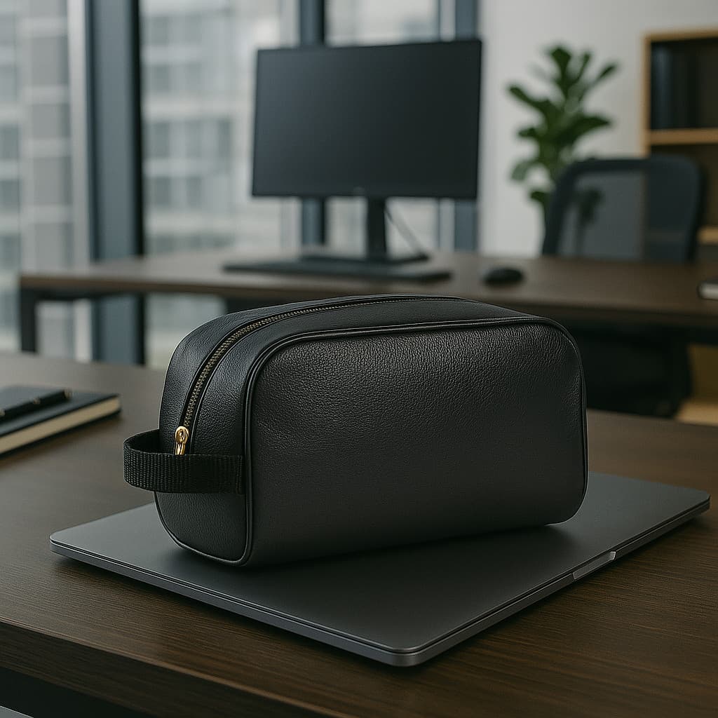 Necessaire Masculina Estilo Premium com Zíper – Bolsa de Viagem Compacta e Elegante