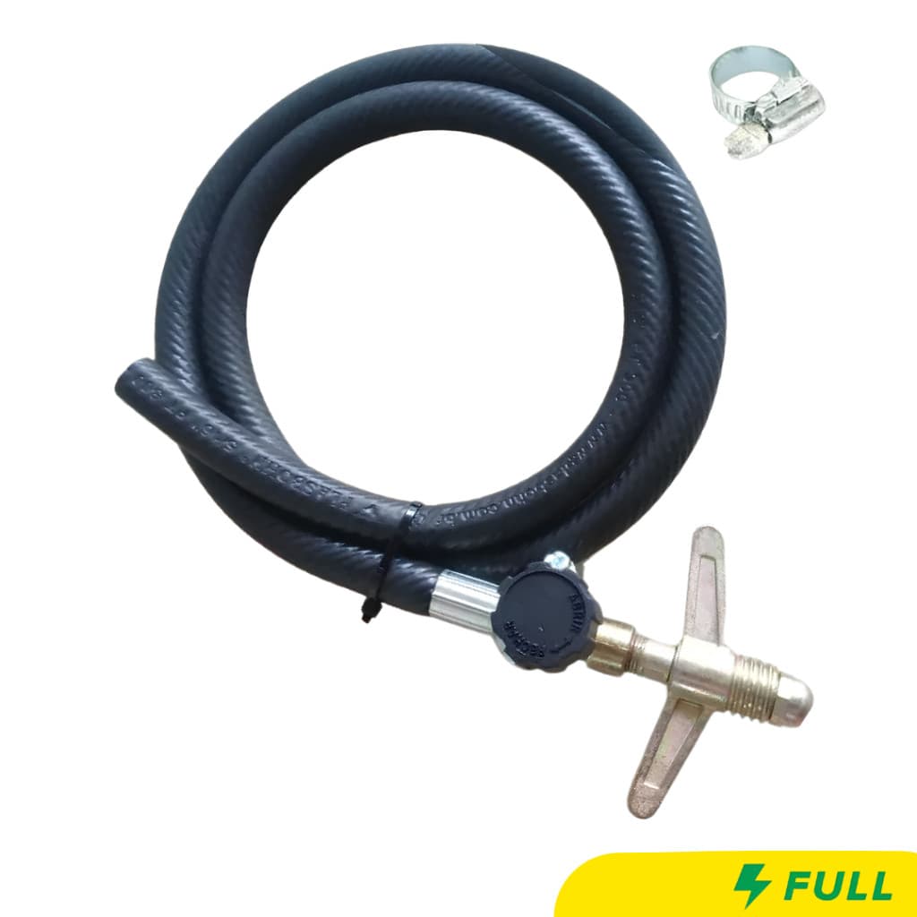 Kit Mangueira Registro Ligação Gás Completo Fogão Fogareiro Alta Pressão Com Mangueira