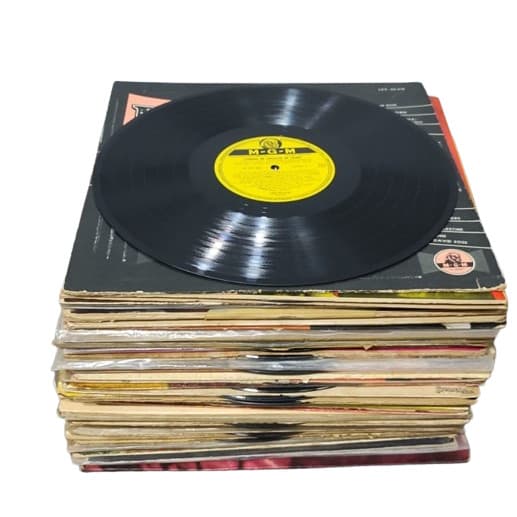 Lote kit c/ 10 Discos de Vinil LP Aleatório no estado p/ decoração