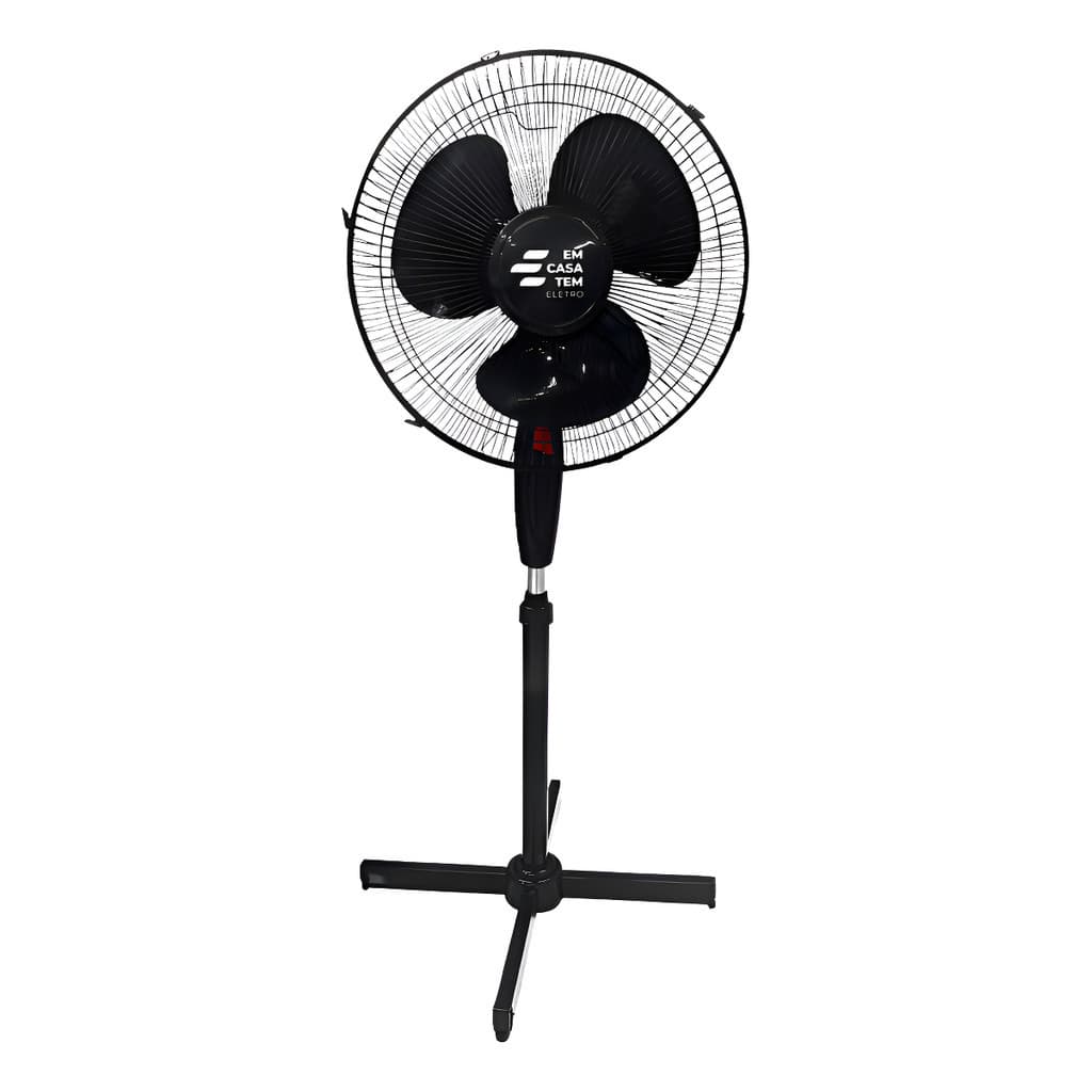 Ventilador Coluna Em Casa Tem 3 Hélices Turbo Silencioso 40cm Preto
