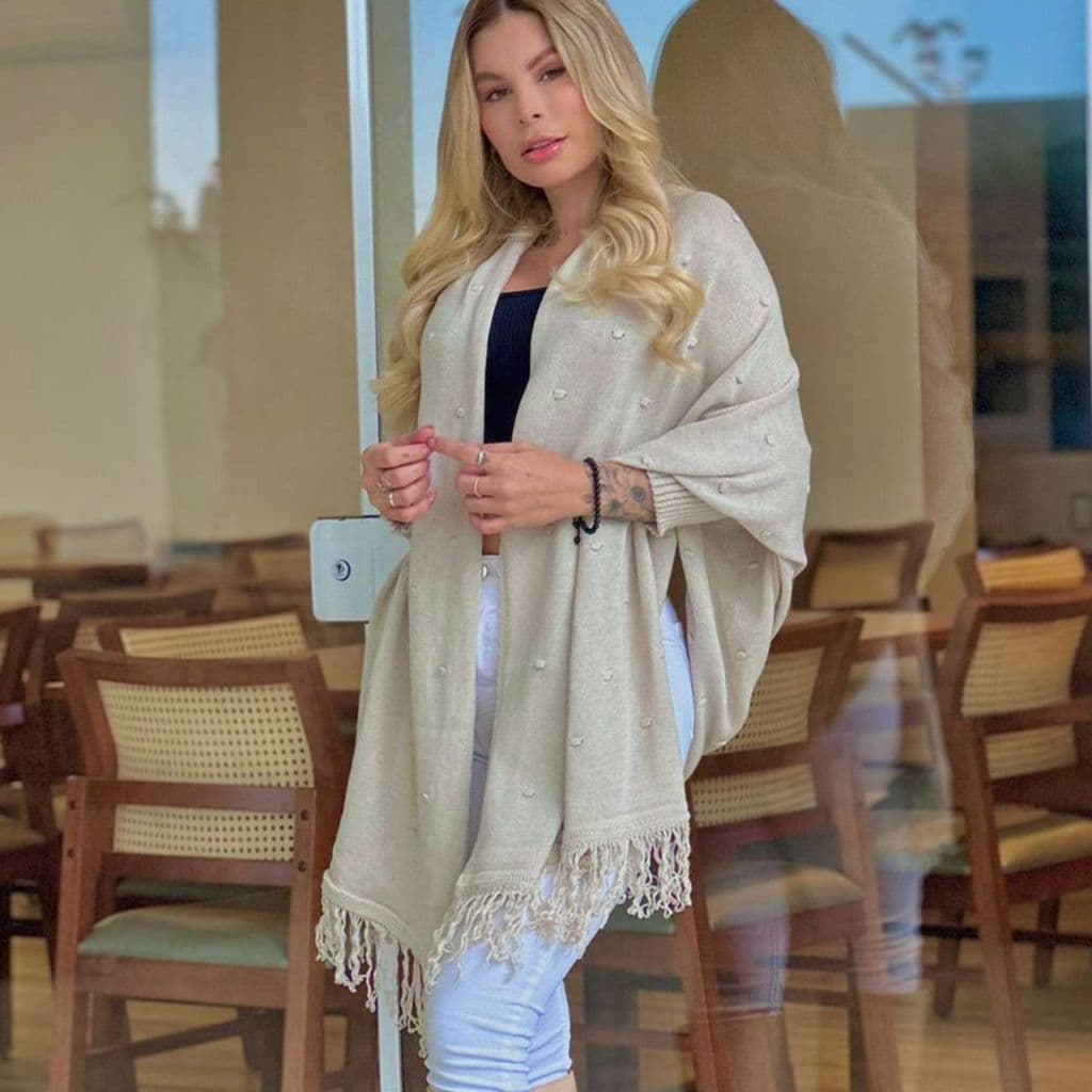 Malha Agasalho Plus Size Trico Tricot Feminino Inverno Manga