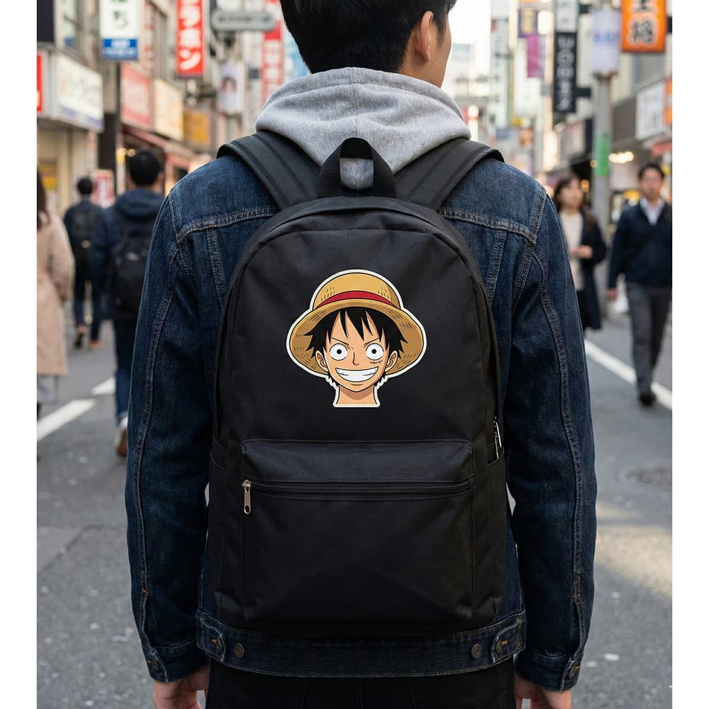 Bolsa One Piece Luffy anime Feminina Masculina Mochila Resistente Escola Aulas Estilosa Lançamento