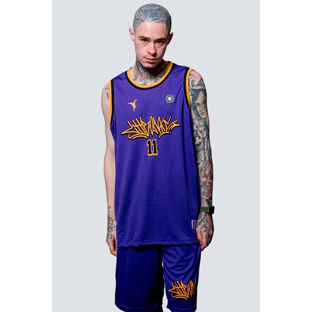Camiseta Regata Chronic Basket 073 Roxa De Time Original