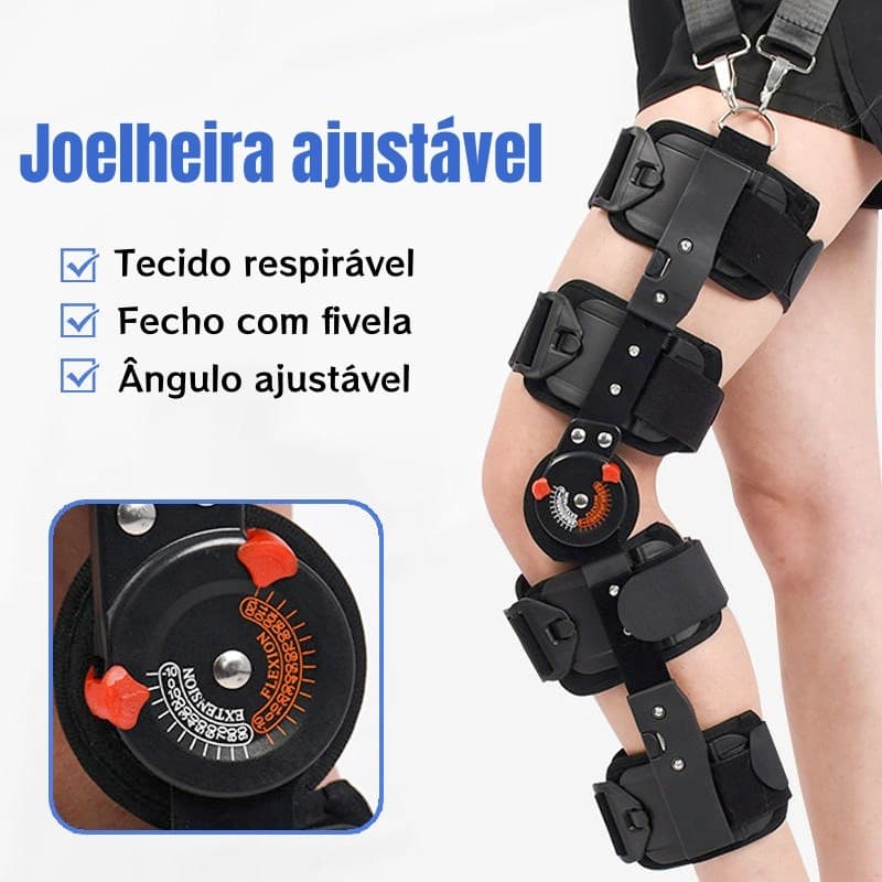 Estabilizador De Suporte Ortopédico Após Cirurgia Joelheira Articulada Ajustável Fixação De Articulação Do Joelho