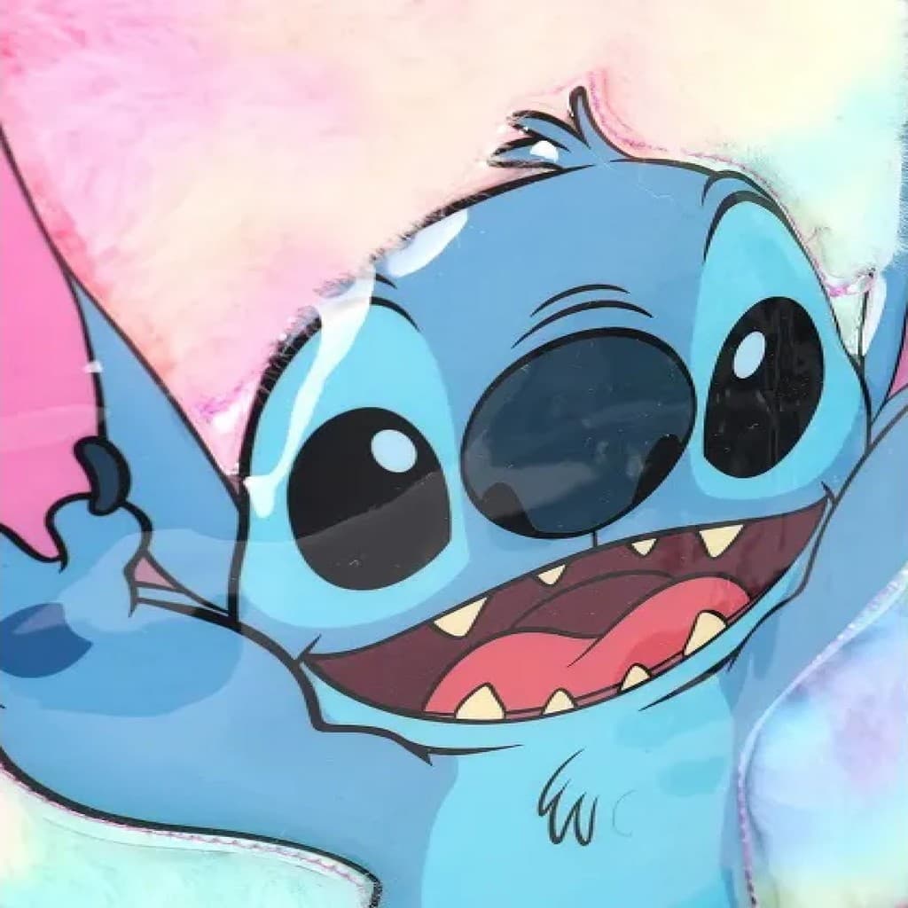 Kit Mochila de Costas Lilo Stitch Roxo Com Estojo Lancheira